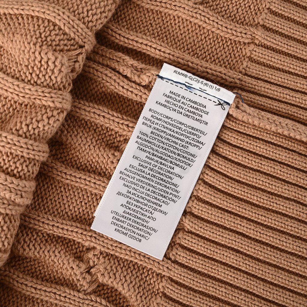 Ralph Lauren Cable-Knit Crewneck Sweater - Camel - view 4
