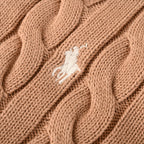 Ralph Lauren Cable-Knit Crewneck Sweater - Camel - view 8