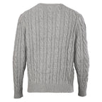 Ralph Lauren Cable-Knit Crewneck Sweater - Light Gray - view 3