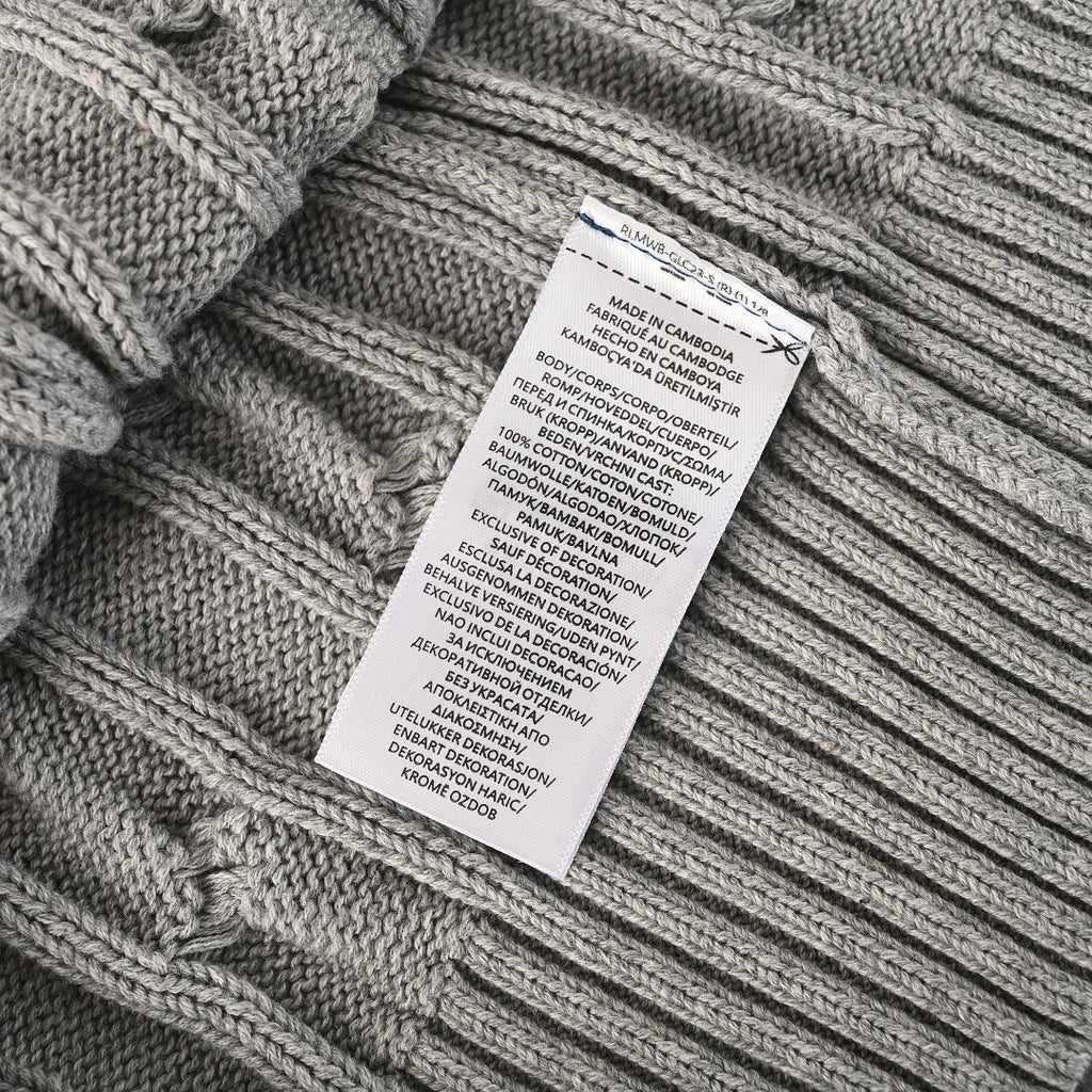 Ralph Lauren Cable-Knit Crewneck Sweater - Light Gray - view 4