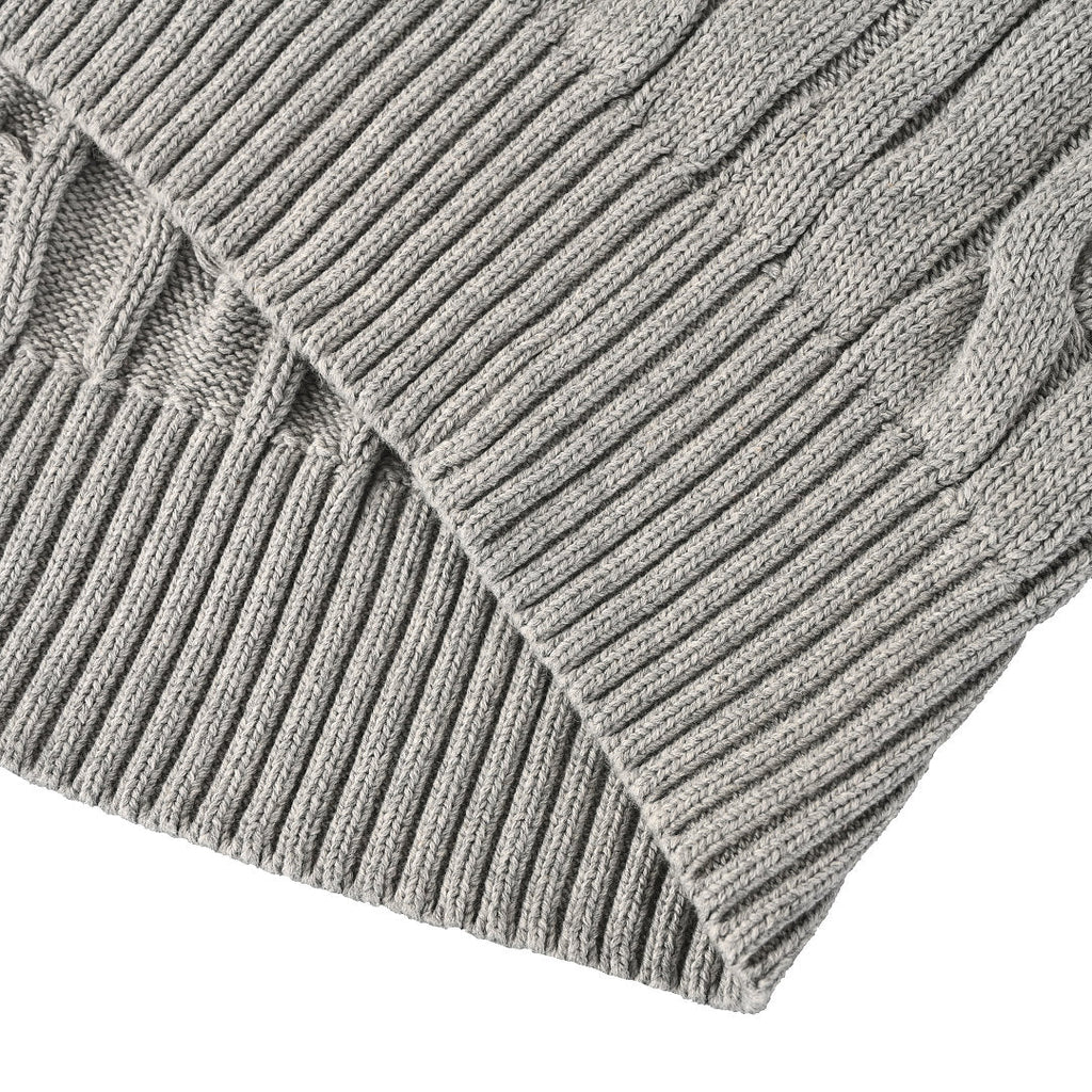 Ralph Lauren Cable-Knit Crewneck Sweater - Light Gray - view 5