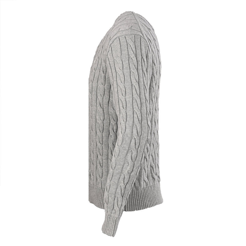 Ralph Lauren Cable-Knit Crewneck Sweater - Dark Gray - view 2