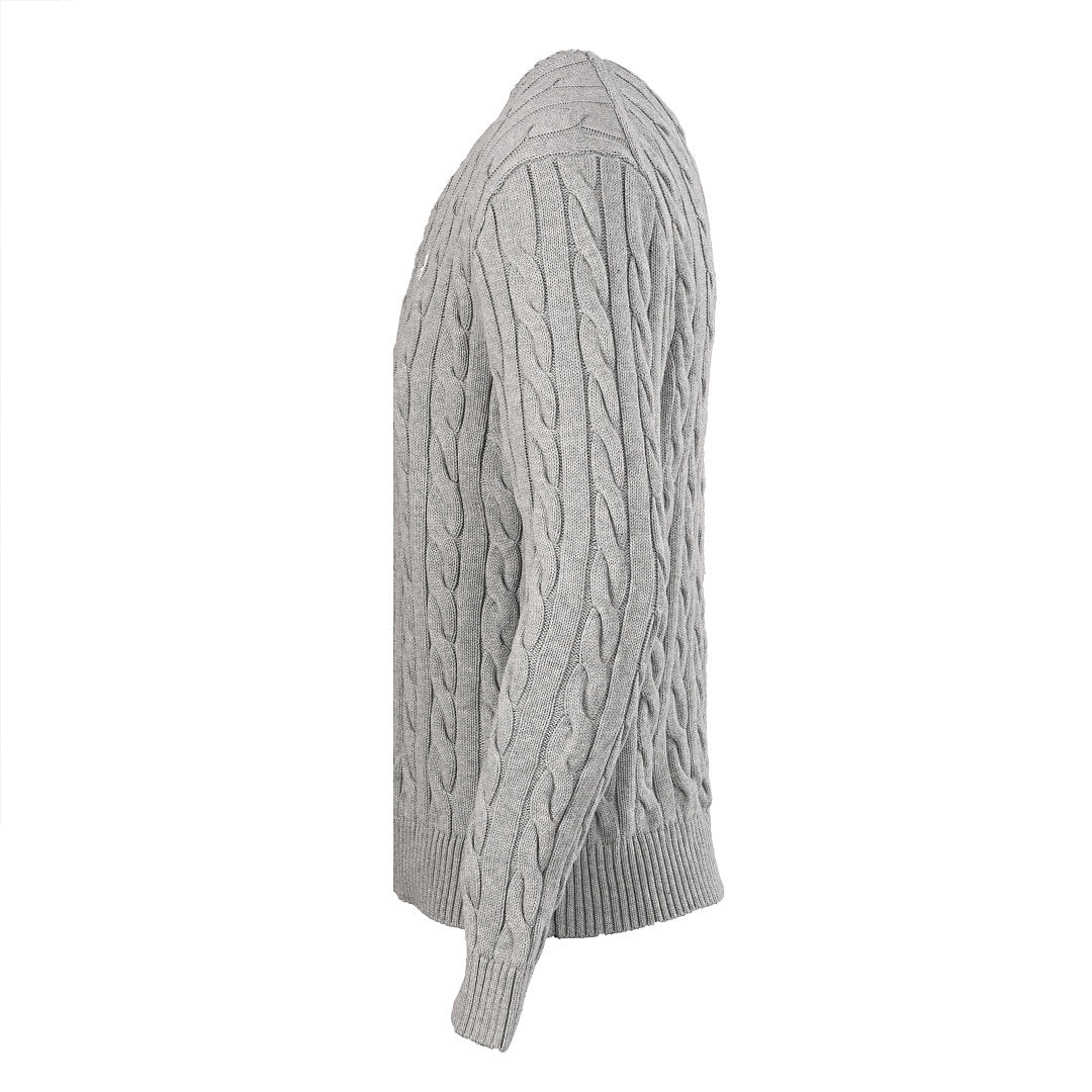 Ralph Lauren Cable-Knit Crewneck Sweater - Dark Gray - view 2