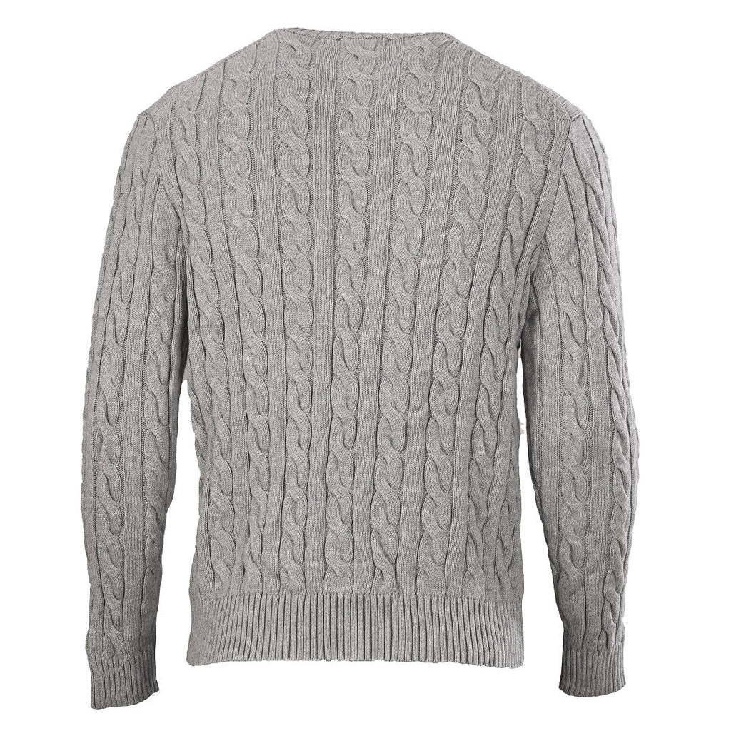Ralph Lauren Cable-Knit Crewneck Sweater - Dark Gray - view 3
