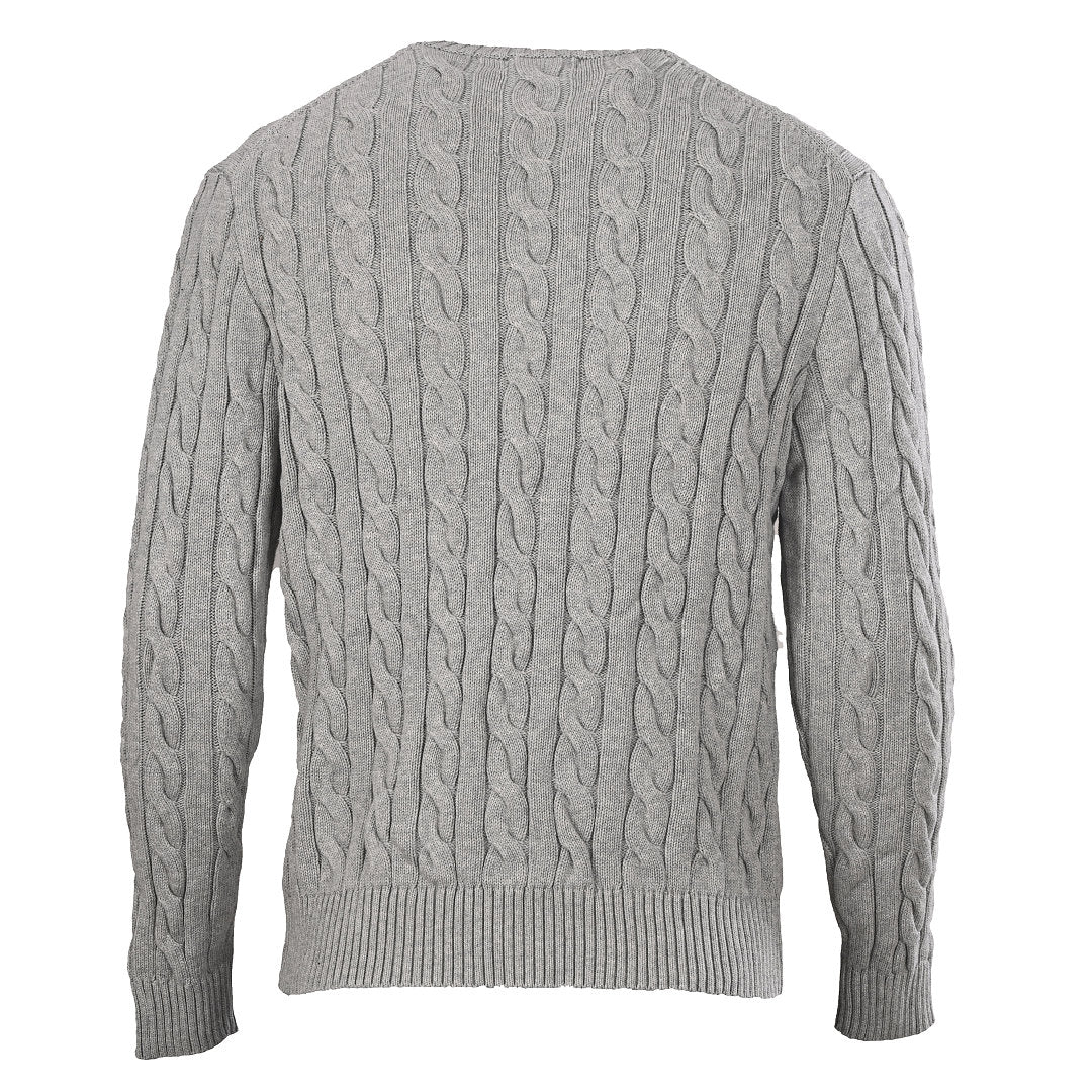 Ralph Lauren Cable-Knit Crewneck Sweater - Dark Gray - view 3