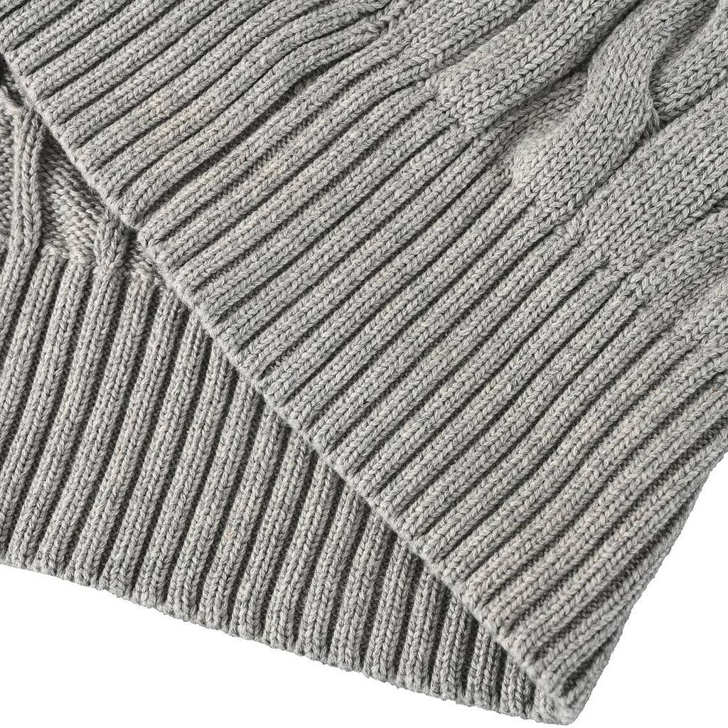Ralph Lauren Cable-Knit Crewneck Sweater - Dark Gray - view 5