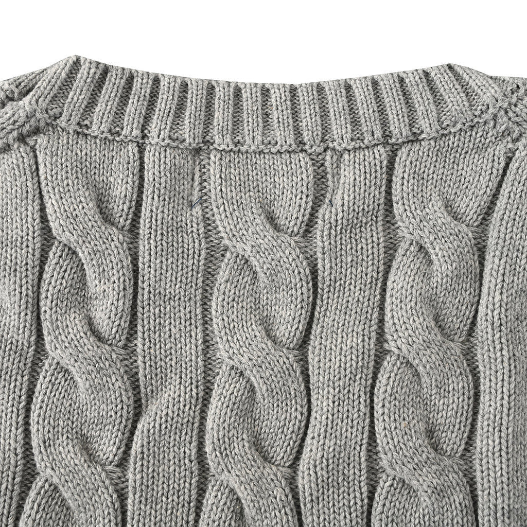 Ralph Lauren Cable-Knit Crewneck Sweater - Dark Gray - view 6