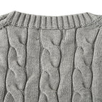 Ralph Lauren Cable-Knit Crewneck Sweater - Dark Gray - view 6
