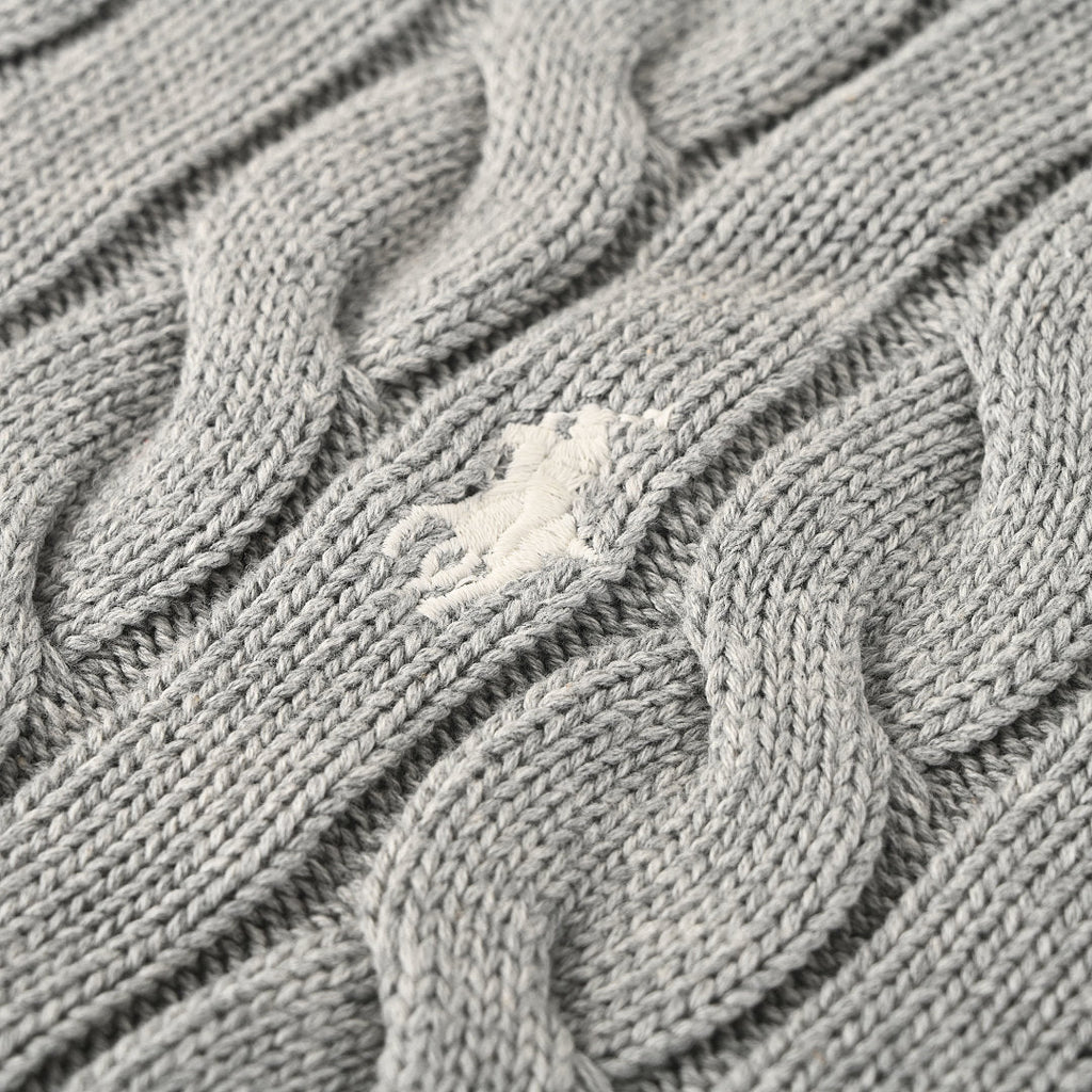 Ralph Lauren Cable-Knit Crewneck Sweater - Dark Gray - view 8