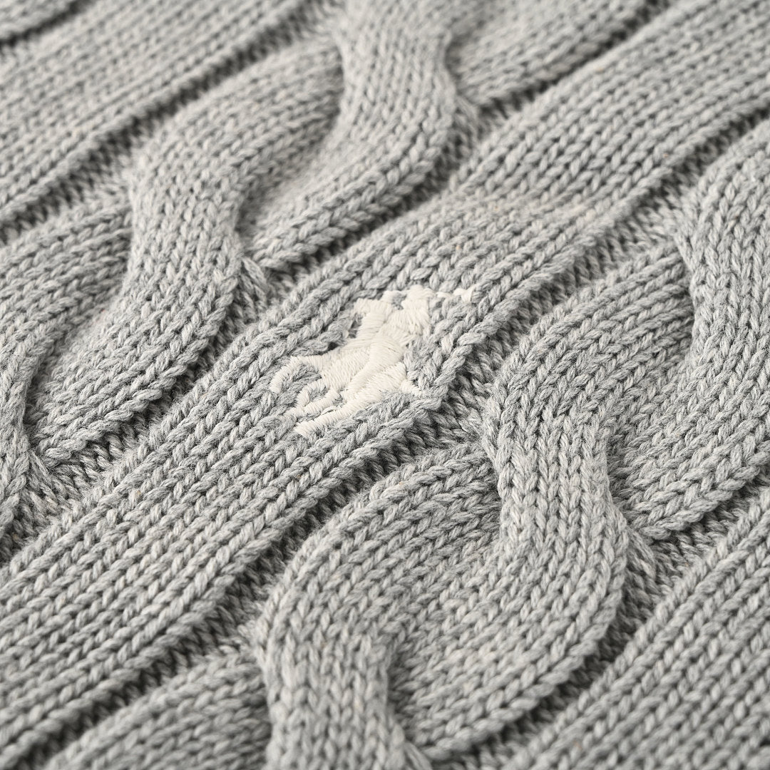 Ralph Lauren Cable-Knit Crewneck Sweater - Dark Gray - view 8