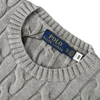 Ralph Lauren Cable-Knit Crewneck Sweater - Dark Gray - view 9