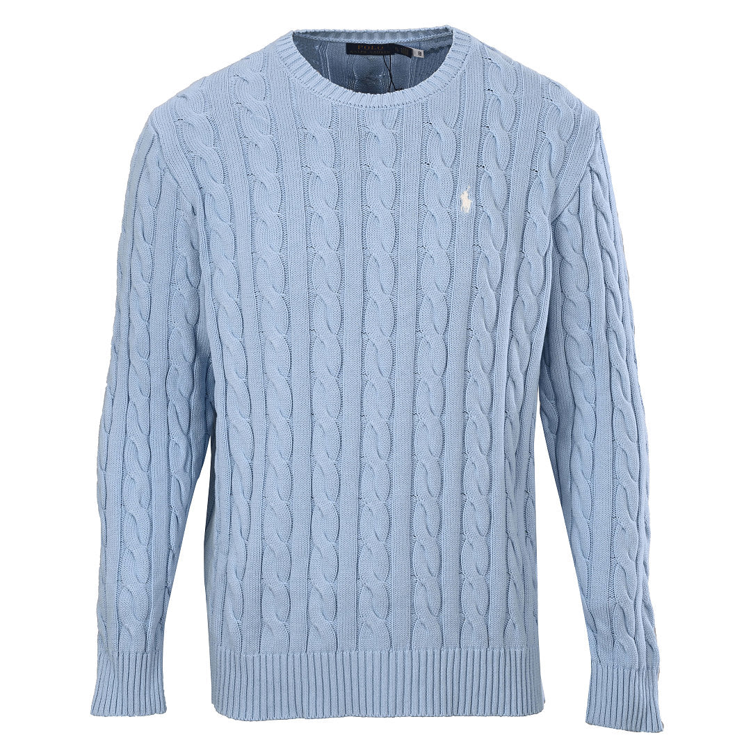 Ralph Lauren Cable-Knit Crewneck Sweater - Light Blue - view 1