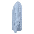 Ralph Lauren Cable-Knit Crewneck Sweater - Light Blue - view 2