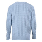 Ralph Lauren Cable-Knit Crewneck Sweater - Light Blue - view 3