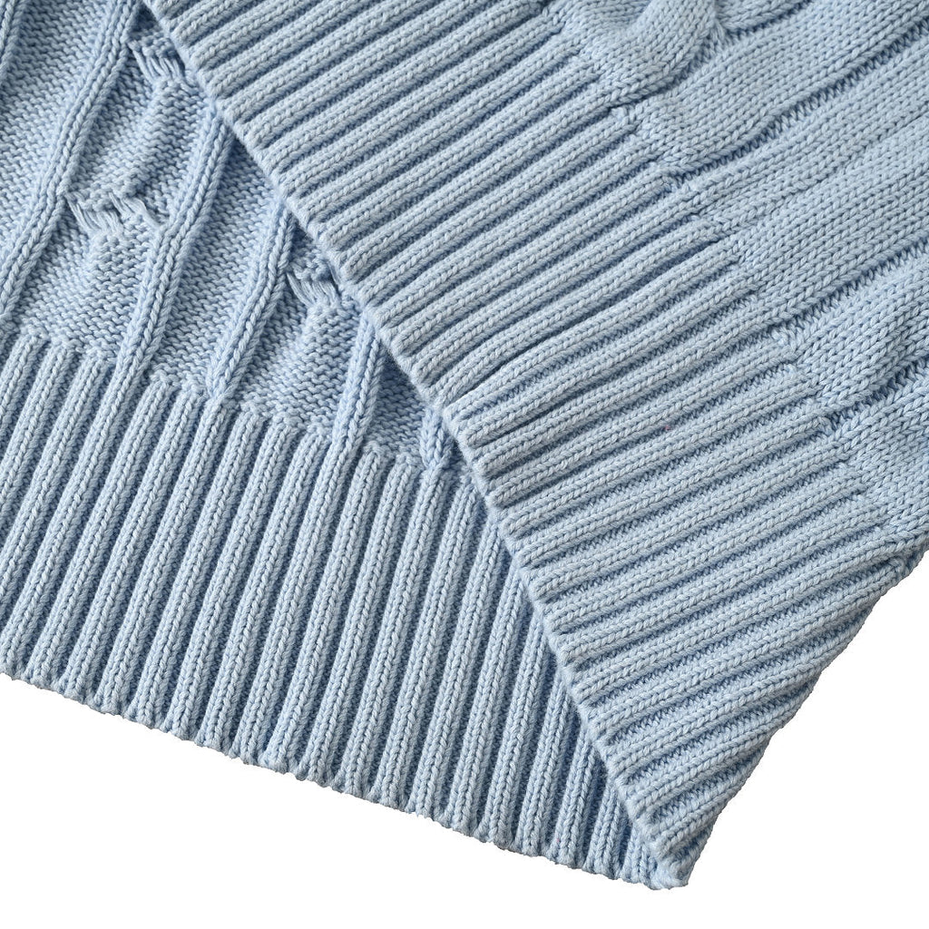 Ralph Lauren Cable-Knit Crewneck Sweater - Light Blue - view 5
