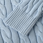 Ralph Lauren Cable-Knit Crewneck Sweater - Light Blue - view 7