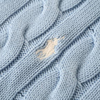 Ralph Lauren Cable-Knit Crewneck Sweater - Light Blue - view 8