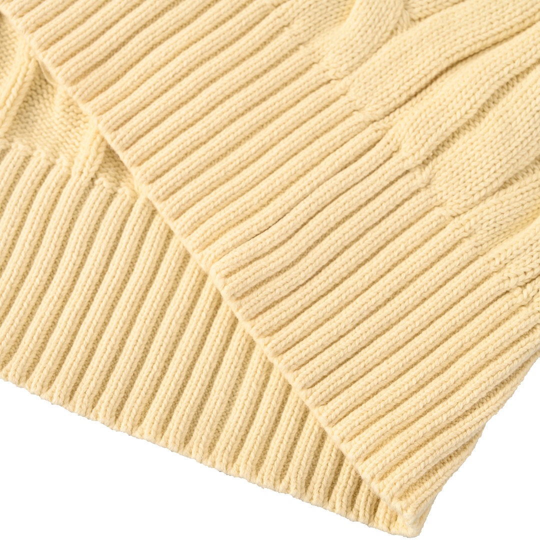 Ralph Lauren Cable-Knit Crewneck Sweater - Beige - view 5