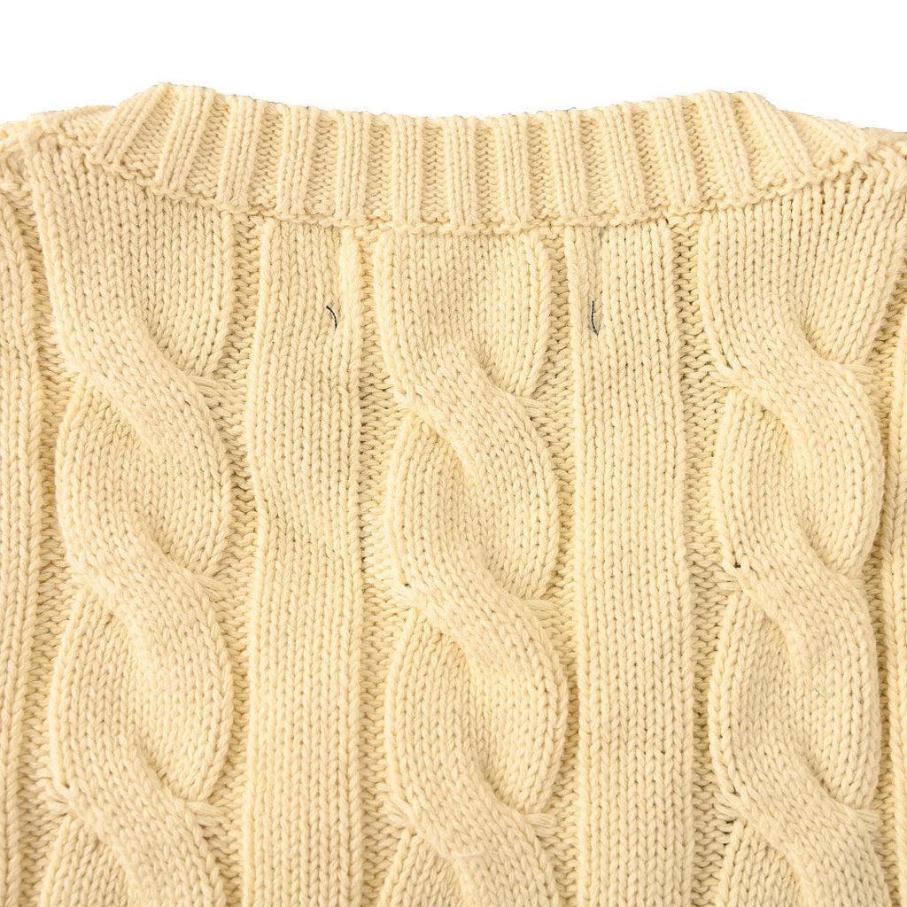 Ralph Lauren Cable-Knit Crewneck Sweater - Beige - view 6