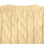 Ralph Lauren Cable-Knit Crewneck Sweater - Beige - view 6