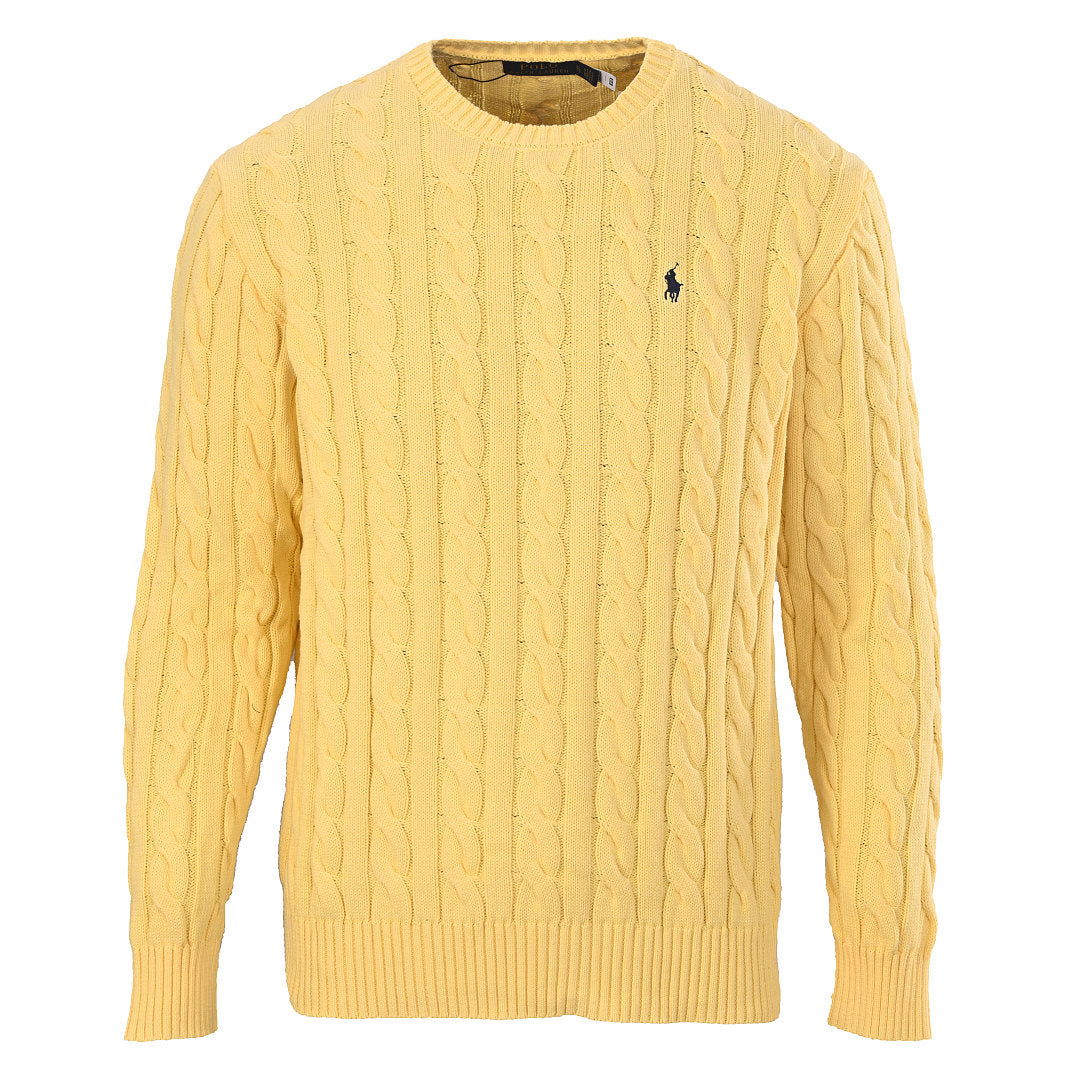 Ralph Lauren Cable-Knit Crewneck Sweater - Yellow - view 1