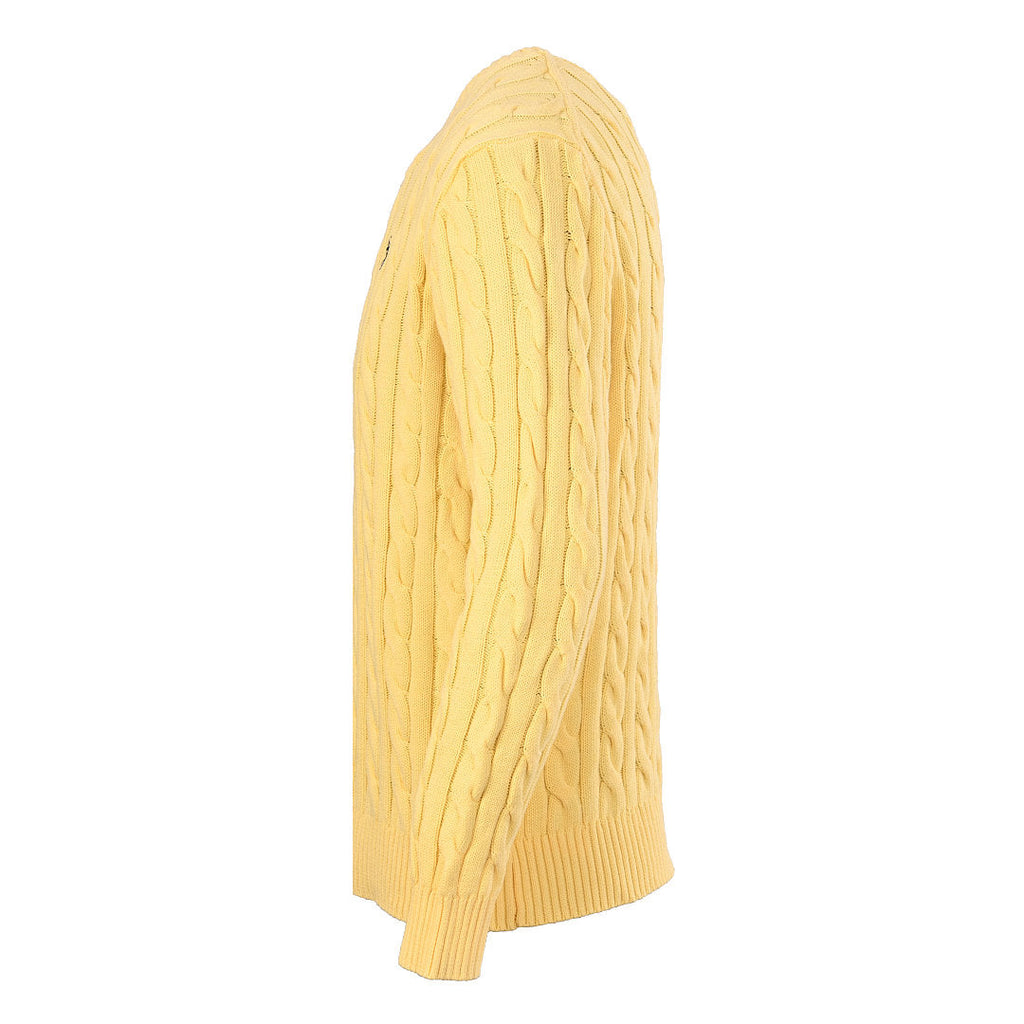 Ralph Lauren Cable-Knit Crewneck Sweater - Yellow - view 2