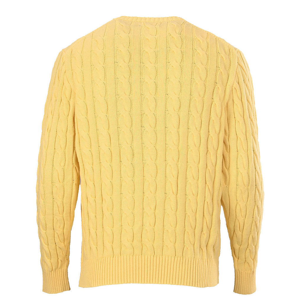 Ralph Lauren Cable-Knit Crewneck Sweater - Yellow - view 3