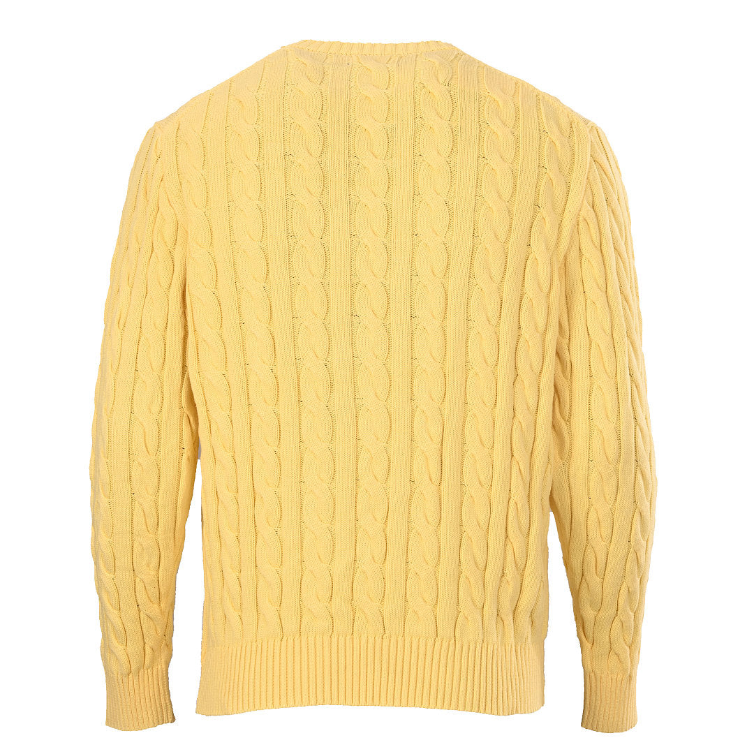 Ralph Lauren Cable-Knit Crewneck Sweater - Yellow - view 3