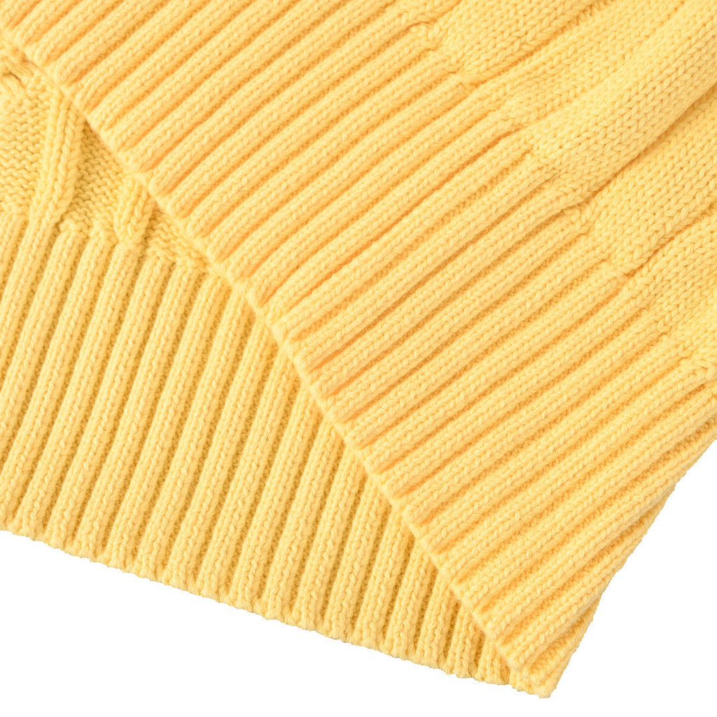 Ralph Lauren Cable-Knit Crewneck Sweater - Yellow - view 5