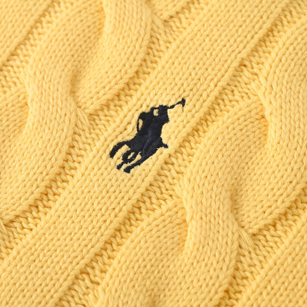 Ralph Lauren Cable-Knit Crewneck Sweater - Yellow - view 8