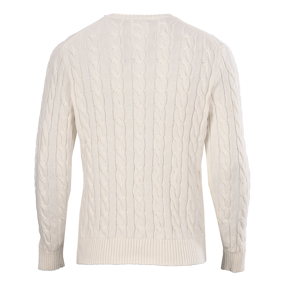Ralph Lauren Cable-Knit Crewneck Sweater - Ivory - view 3