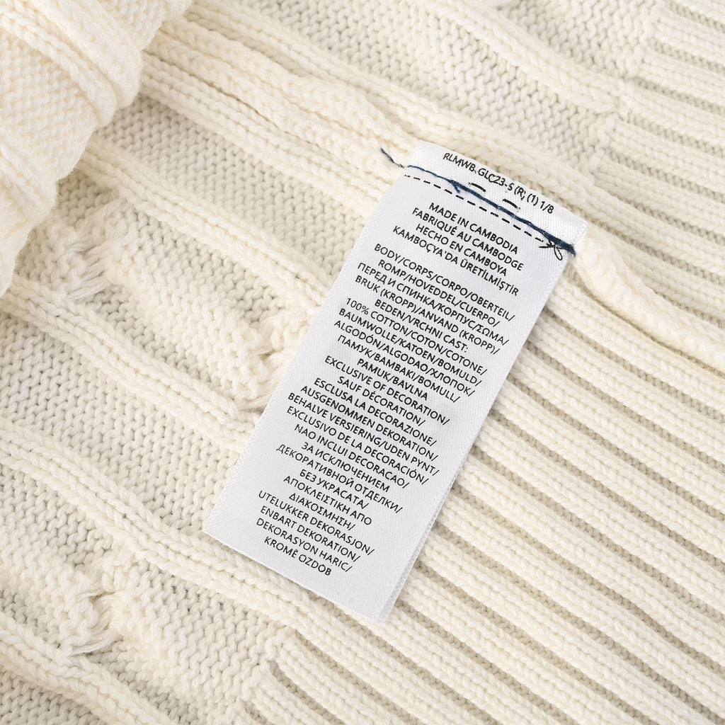 Ralph Lauren Cable-Knit Crewneck Sweater - Ivory - view 4