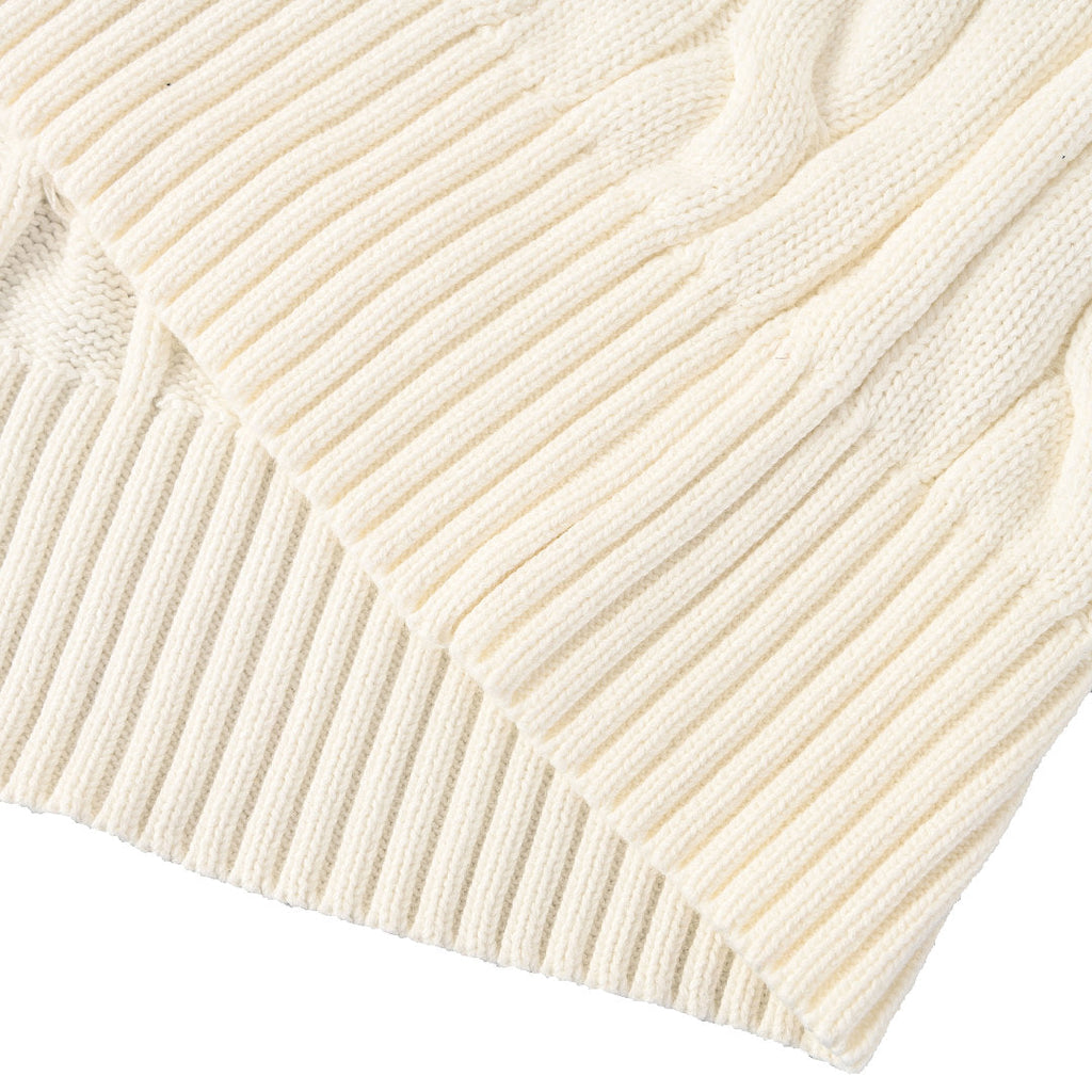 Ralph Lauren Cable-Knit Crewneck Sweater - Ivory - view 5