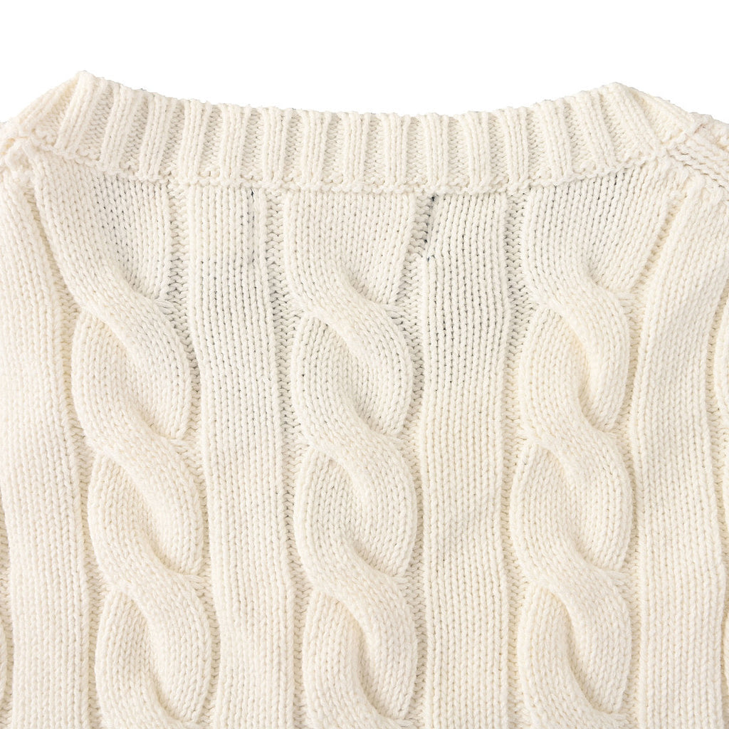 Ralph Lauren Cable-Knit Crewneck Sweater - Ivory - view 6