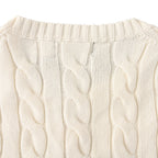 Ralph Lauren Cable-Knit Crewneck Sweater - Ivory - view 6