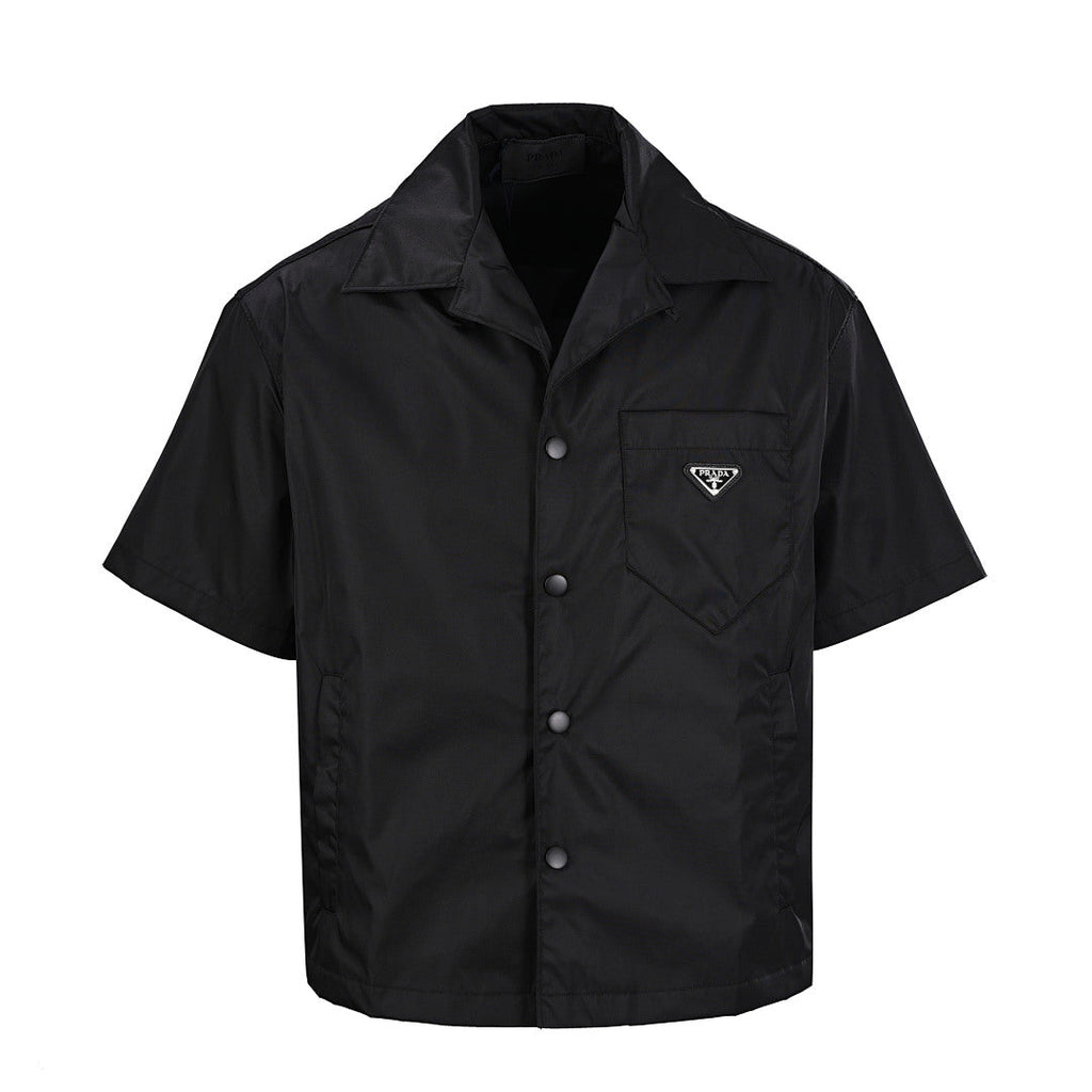 PRADA Nylon Short-Sleeve Shirt | Black | 2026 New Collection