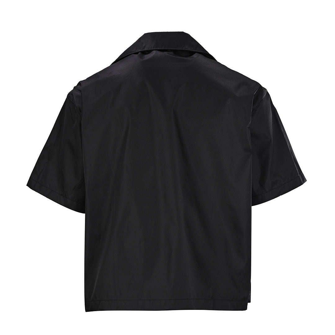 PRADA Nylon Short-Sleeve Shirt | Black | 2026 New Collection