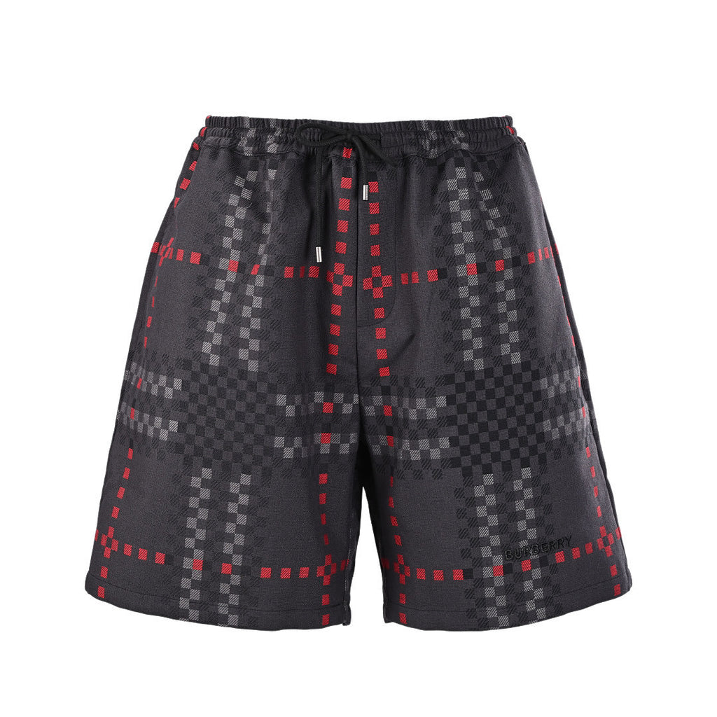 Burberry Pixel Check Wool-Blend Harrington Shorts