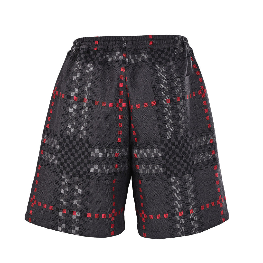 Burberry Pixel Check Wool-Blend Harrington Shorts