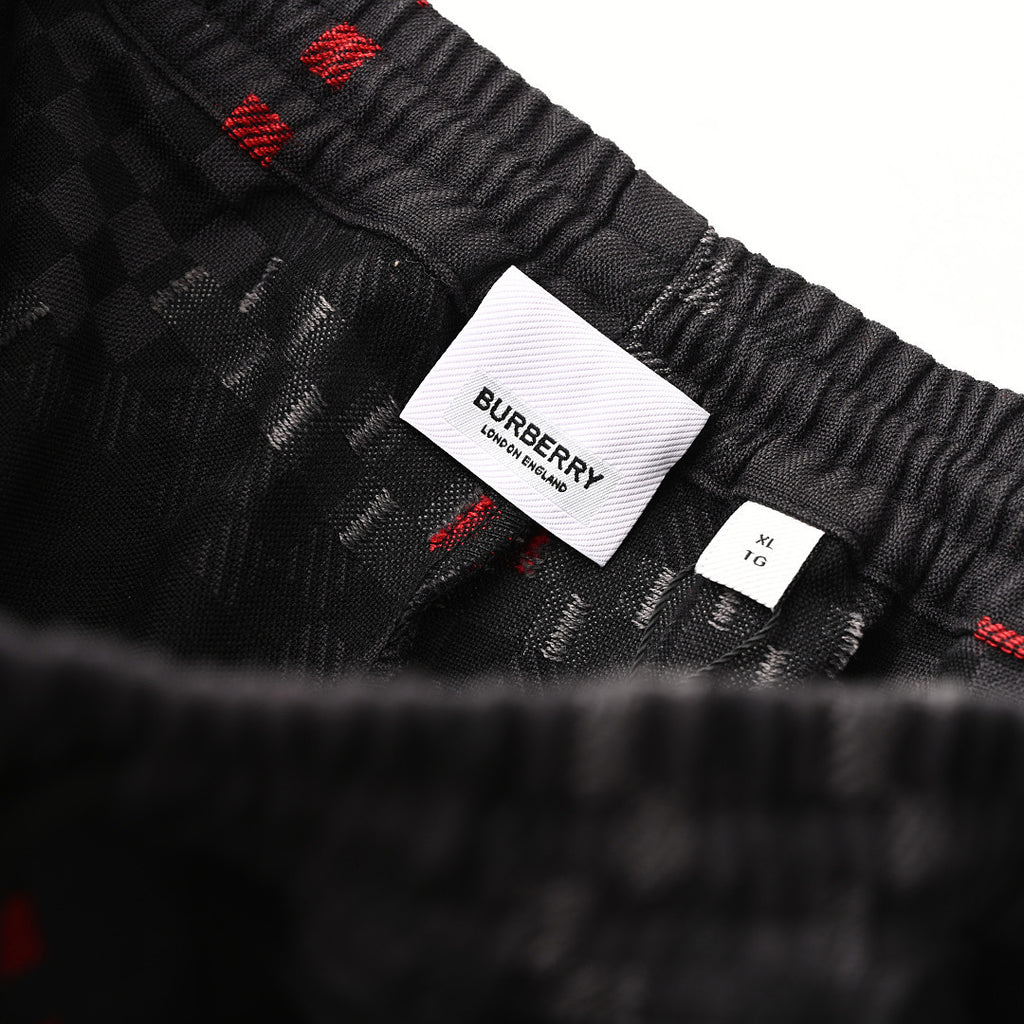 Burberry Pixel Check Wool-Blend Harrington Shorts