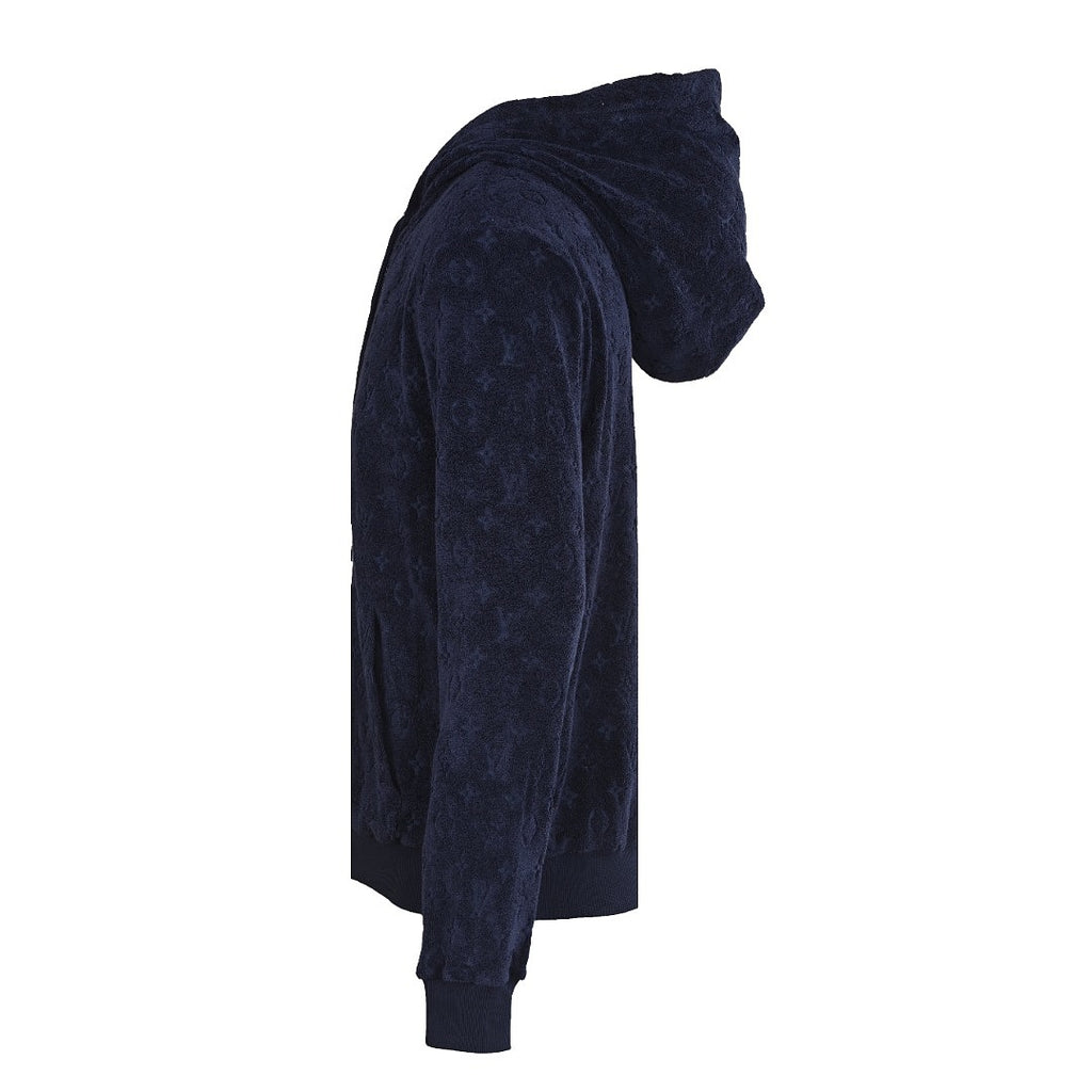 Louis Vuitton Monogram Terry Zip Hoodie — Navy