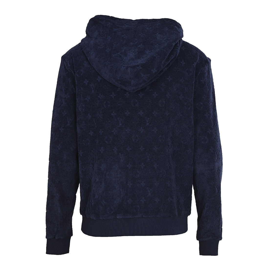 Louis Vuitton Monogram Terry Zip Hoodie — Navy