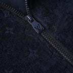 Louis Vuitton Monogram Terry Zip Hoodie — Navy