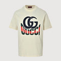 Gucci 2026 Interlocking GG Web Stripe T-Shirt — Ivory | Made in Italy